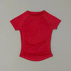Histello Women Short Sleeve Sports T-Shirt Round Neck Breathable Stretchy Quick Dry Top Yoga Gym Running Fitness Activewear
