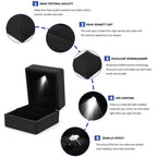 2024 Ring Box With LED Light Jewelry Diamond Ring Box Storage Wedding Ring Box Jewelry Organizer Storage Gift Box