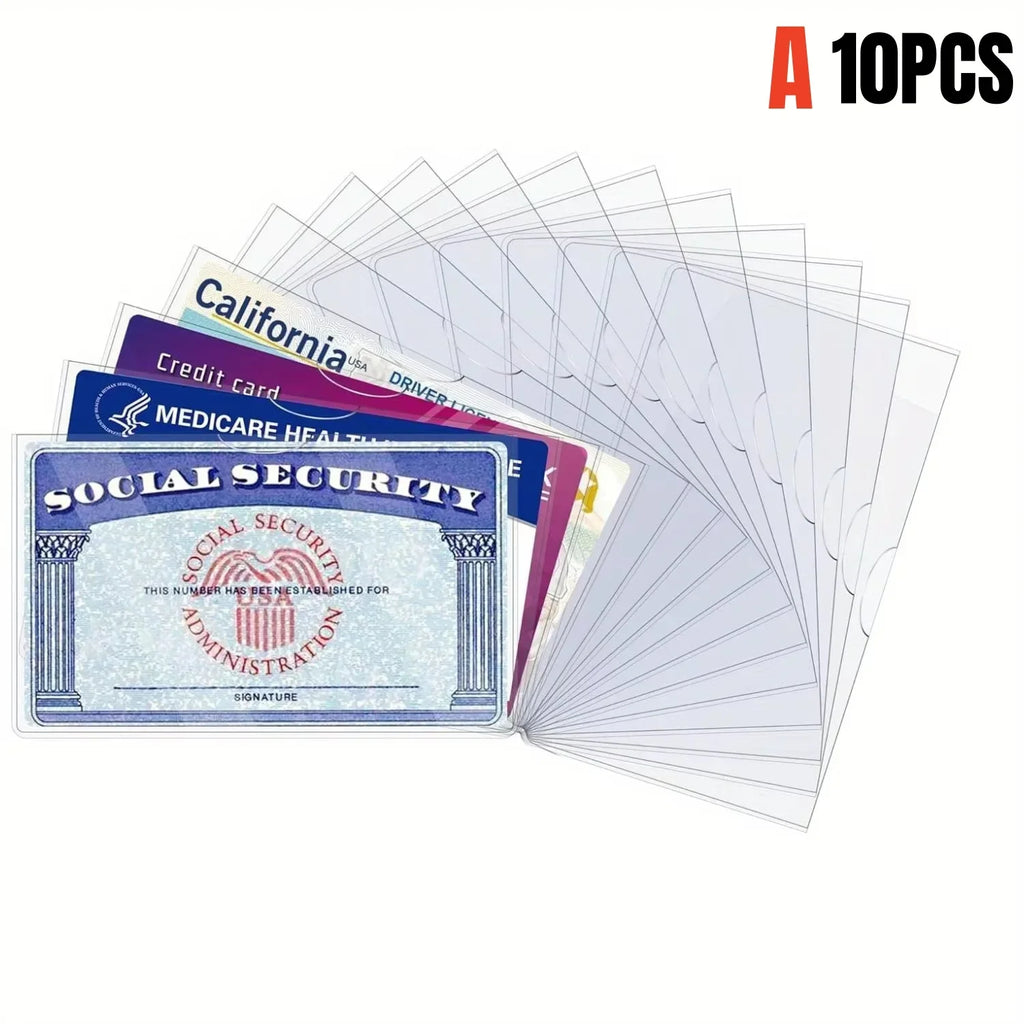 8/10/20PCS PVC Card Protective Cover, Card Holders Sleeves, Suitable For Social Security, Medical Insurance, and Credit Cards