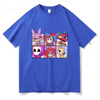 THE AMAZING DIGITAL CIRCUS Print T-Shirt Men Women Casual High Quality Pomni The Jester Ramen T-Shirts Cotton Short Sleeve Tees
