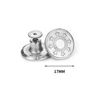 10Pcs/pack Jeans Buttons With Screwdriver Clothing Pants Sewing Accessories Waist Buckle 17mm Nail Free Waist Extenders Button
