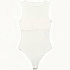 HXAO Sexy Transparent Tulle Bodysuit Women Summer 2026 Chic Black Corset Bodys Woman Bodycon Sleeveless Thong Bodysuit Mesh Tops