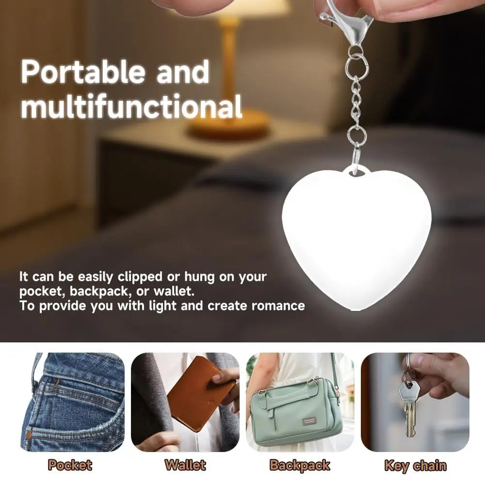 Touch Sensitive LED Charging Lamp Purse Light Handbag with Automatic Sensor Bed Lamp Heart Light Gift Ideas Women Night Lamps