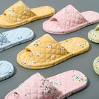 Indoor Slippers Soft Cotton Floral Floor Shoes Fashion Flower Slippers Antislip Home Slippers Bedroom Shoes