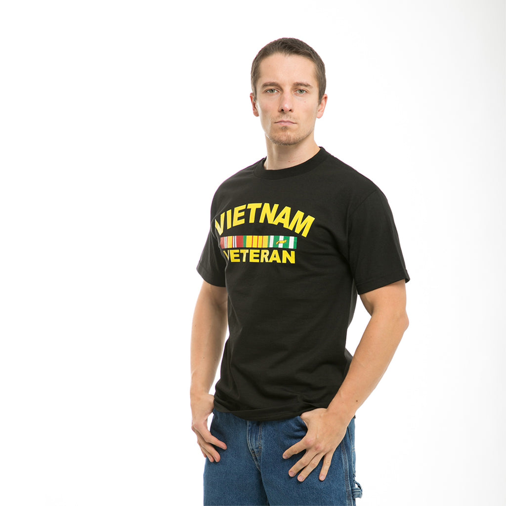 Classic Milit T's, Vietnam Vet, Black, S