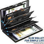 Antitheft ANTI Rfid Blocking ID Bank Credit Card Holder Wallets Men Slim Thin Aluminum Box Metal Mini Minimalist Cardholder Case