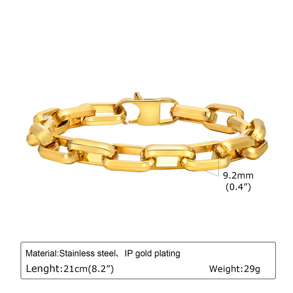Vikings Jewelry Personalized Pattern Chain Bracelet Men's Thick Section Boy Hip-hop Street Hipster Fashion Jewelry with Wood Box