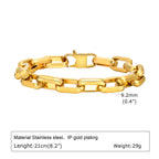 Vikings Jewelry Personalized Pattern Chain Bracelet Men's Thick Section Boy Hip-hop Street Hipster Fashion Jewelry with Wood Box