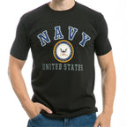 30 Single Tee, US Navy Classic, Black,2X