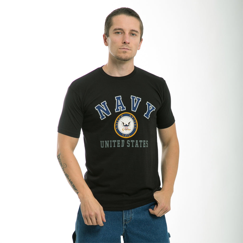 30 Single Tee, US Navy Classic, Black,2X