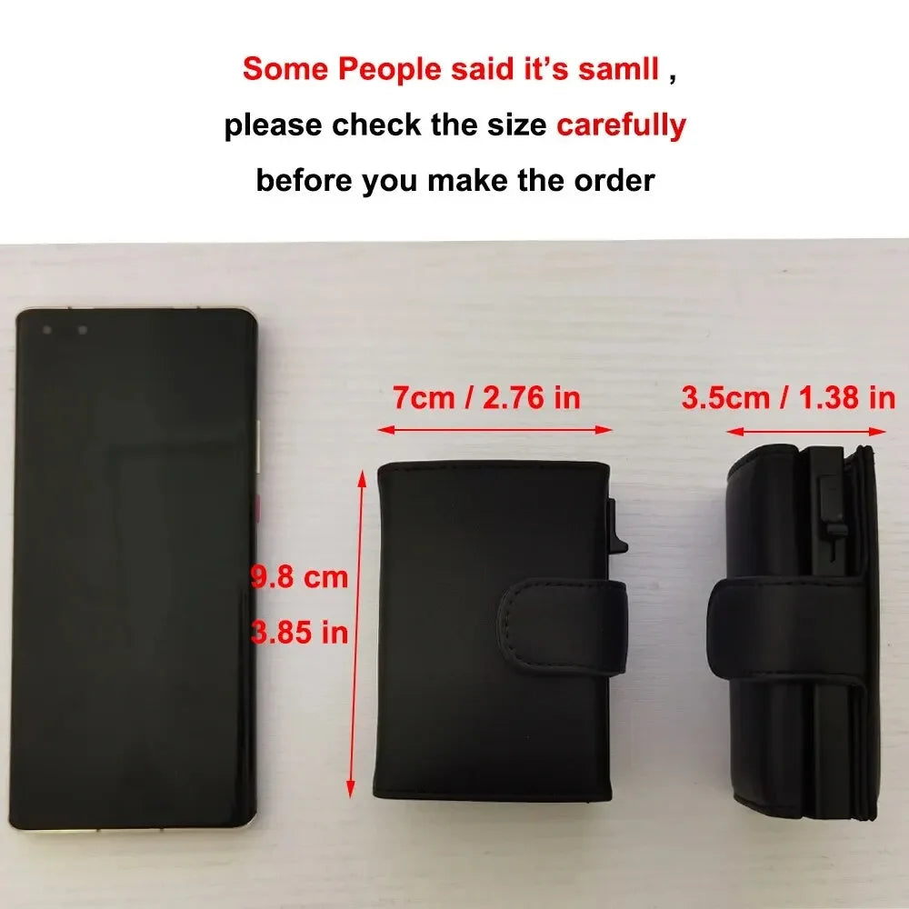 Rfid PU Leather Men Wallets Credit Card Holder Trifold Wallet Card Case Smart Slim Thin Coin Pocket Wallet for Daily Use