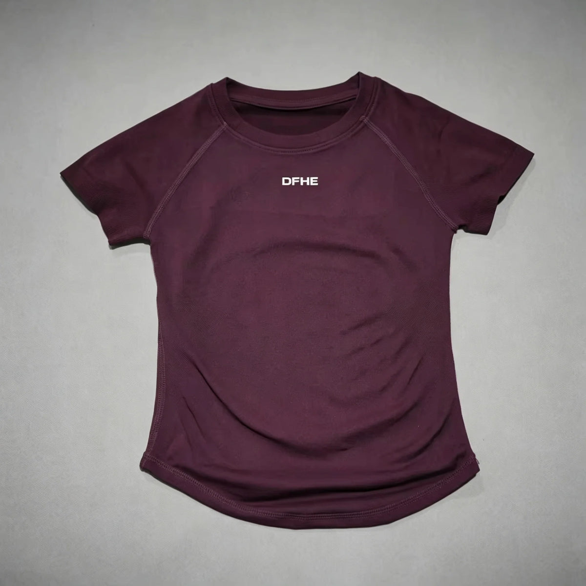 DFHE Women Breathable Sports T Shirt Short Sleeve Round Neck Elastic Casual Tops For Gym Yoga Running Fitness