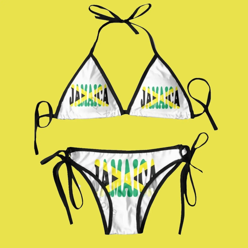 T-Shirts Sexikinis Swim Jamaican Flag Women's Two-Piece Swimsuit - Vacation Ready, Premium Quality