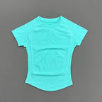 Women Sports T-Shirt Round Neck Short Sleeve Breathable Stretchy Tops Gym Fitness Yoga Running Workout Casual Athletic Shirts