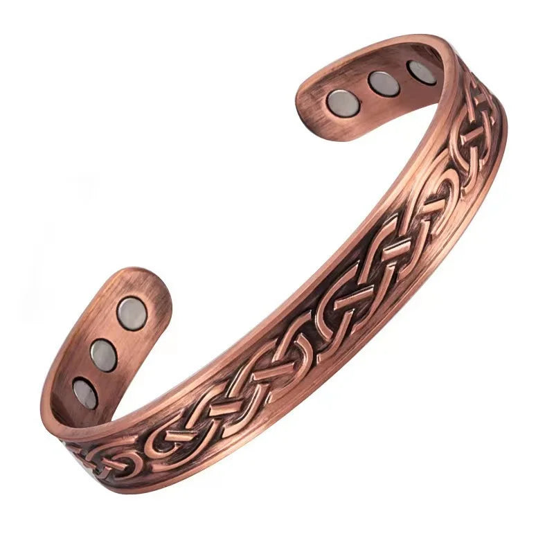Vintage European and American Style Magnetic Energy Wristband Bracelet, Antique Copper Magnetic Trendy Accessory