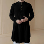 Men'S New Muslim Middle Arabic Men'S Button Down Cotton And Linen Shirts Muslim Robes Stylis Male Clothes Stylis Male Clothes