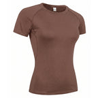 Women's Compression Shirt Short Sleeve Athletic Yoga Running T-Shirt Summer Gym Workout Quick Dry Stretchy Tees Tops Baselayer