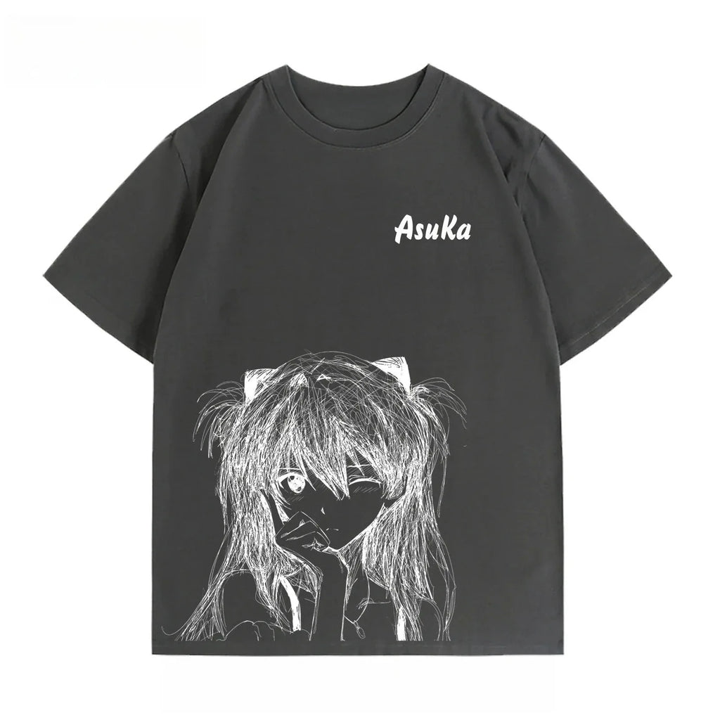 Neon Genesis Evangelion Ayanami Rei Asuka Classic Style Short Sleeve T-shirt Men Women 2026 Summer Men Women Cotton Tee Tops