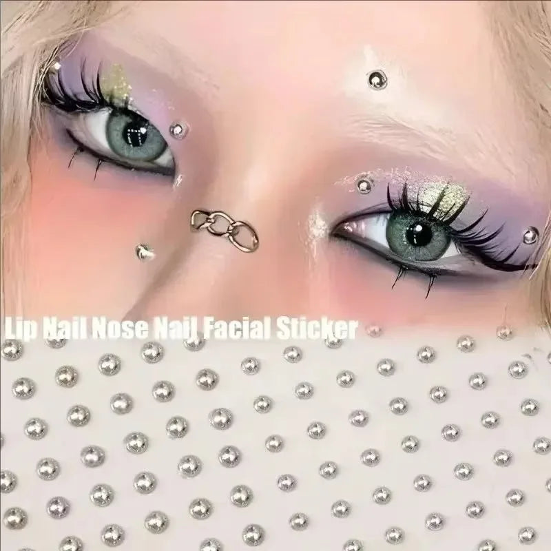 180pcs Non Piercing Lip Nails Sticker Selfadhesive Waterproof Reusable Fake Lip Nail Eyebrow Nose Ring Body Belly Button Jewelry