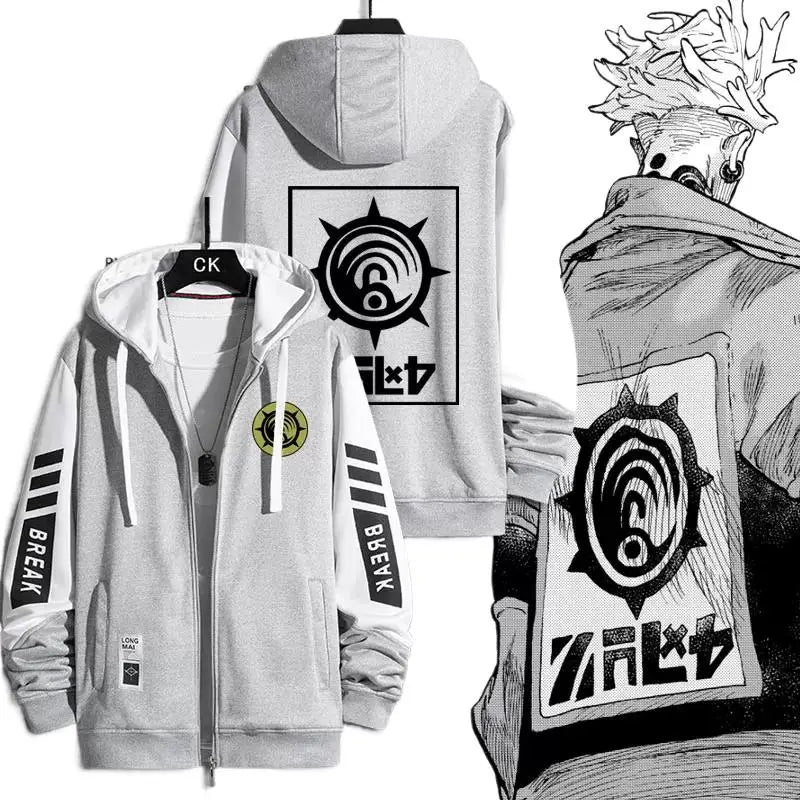 GACHIAKUTA Zip Up Hoodie Rude Riyo Costume Casual Harajuku Long Sleeves Men Women Zipper Hoodies Sweatshirt Outerwear Coat