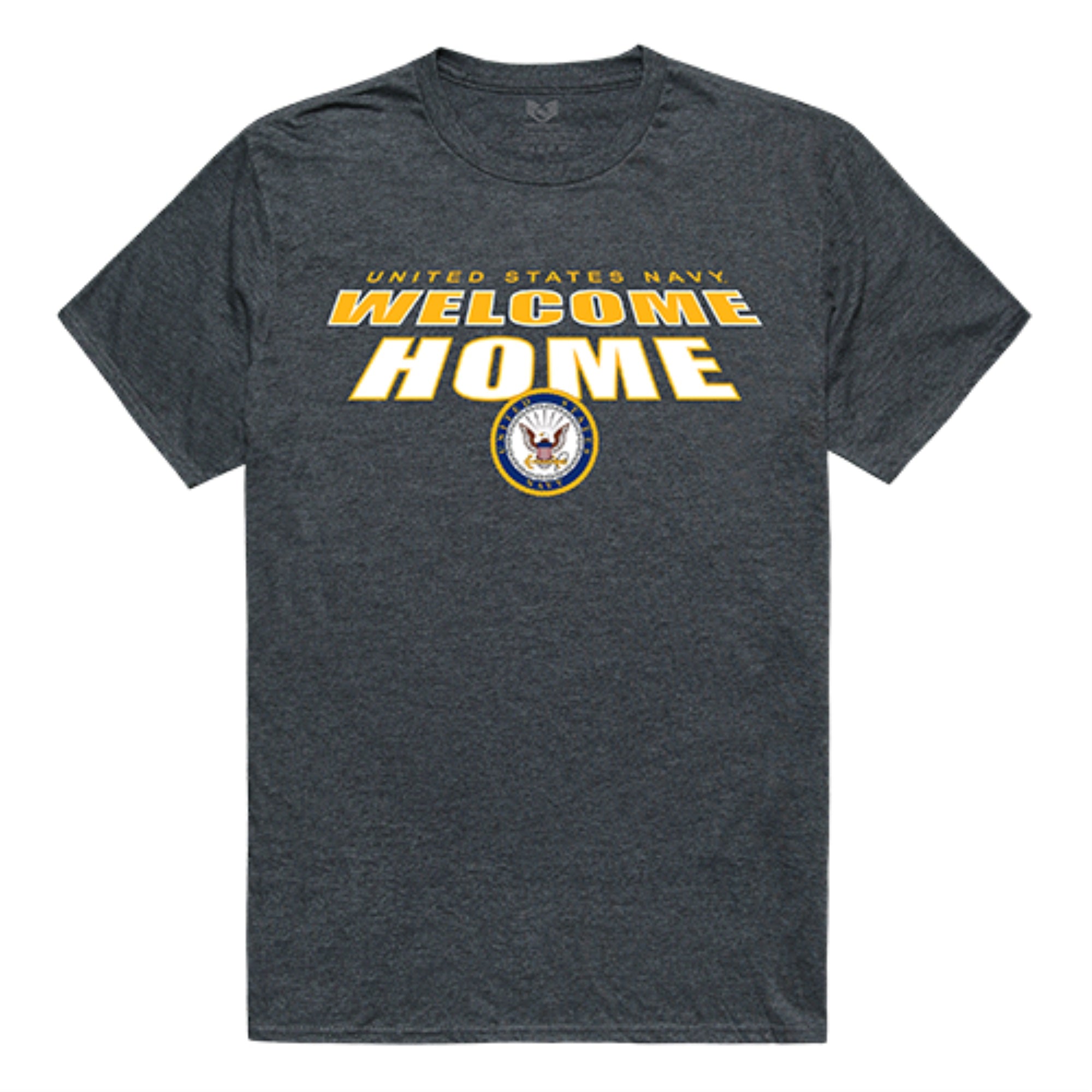 Welcome Home Tee, Navy, H. Charcoal, XL