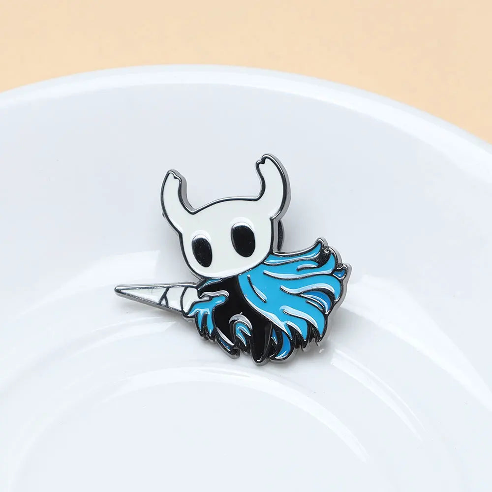 7pcs Hollow Knight Enamel Brooch Cool Character Pins Backpacks Clothing Hats Lapel Badges Fashion Jewelry Accessories Fans Gifts
