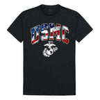Flag Letter Tee, Marines, Black, S