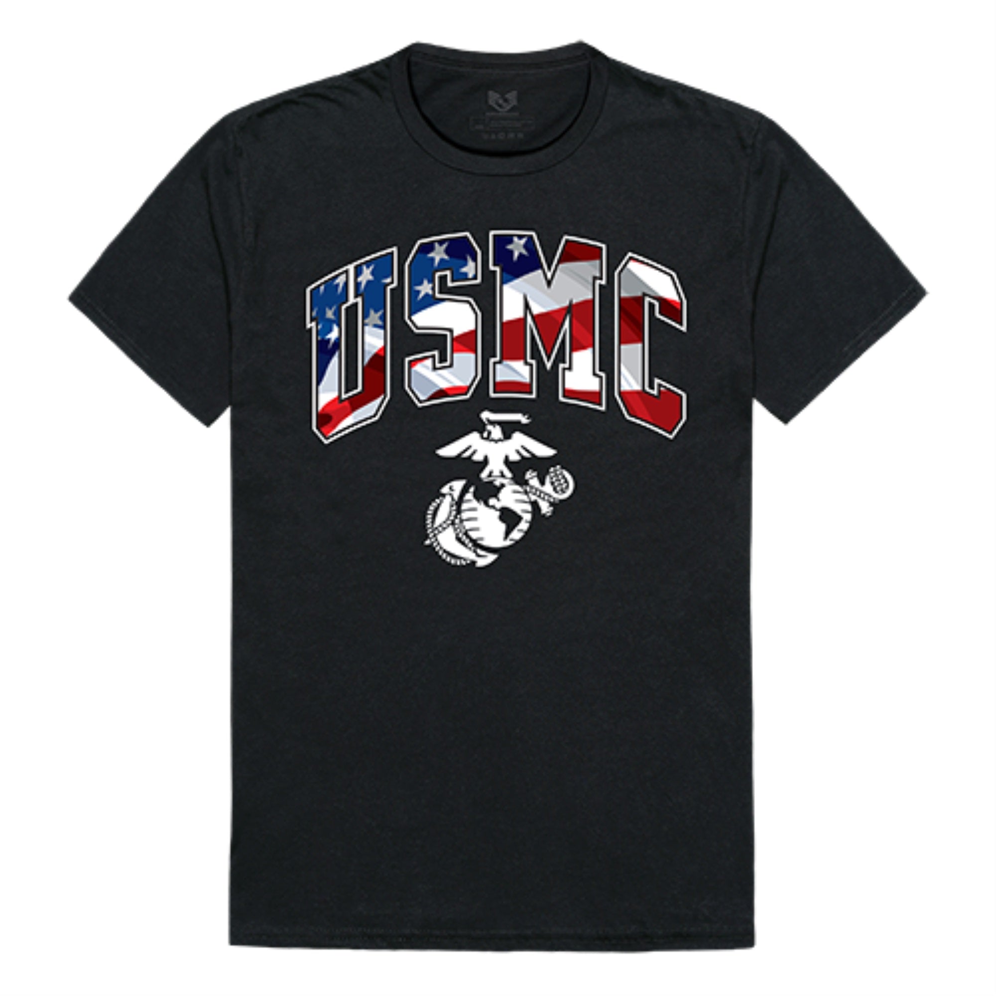 Flag Letter Tee, Marines, Black, L