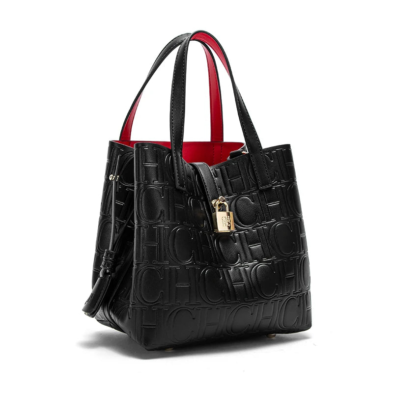 Classic Simple Solid Color Women's New 2024 Large Capacity Handbag Letter Element Women's Handbag