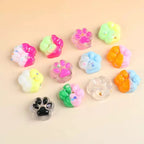 10pcs Mini Cute Cat Claw Plush Pinch Fun Colorful Halloween Christmas Party Pack Fillers for Pressure Reduction Cartoon Style