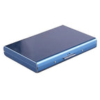 Antitheft ANTI Rfid Blocking ID Bank Credit Card Holder Wallets Men Slim Thin Aluminum Box Metal Mini Minimalist Cardholder Case