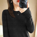 Autumn And Winter Thin Sweater Women's Round Neck Pullover Casual Knitted Top Women's Short Underlay Fashion 18 Colors