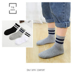 5 Pairs/ Lot Pure Colour Soft Breathable Cotton Kids School Socks Girls Boys Casual Grey Black White Sports Children's Socks