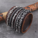 Vikings Jewelry Personalized Pattern Chain Bracelet Men's Thick Section Boy Hip-hop Street Hipster Fashion Jewelry with Wood Box