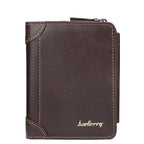 1Pcs/Baellerry Men's Short Pu Leather Wallet, Multiple Card Slots with Bill Holder and Zippered Coin Pocket, Stylish Everyday Small Wallet