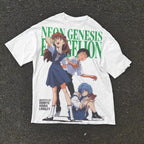 Neon Genesis Evangelion Ayanami Rei Asuka Classic Style Short Sleeve T-shirt Men Women 2026 Summer Men Women Cotton Tee Tops