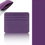 PU Leather ID Card Case - Slim Multi-Slot Holder for Bank/Credit Cards