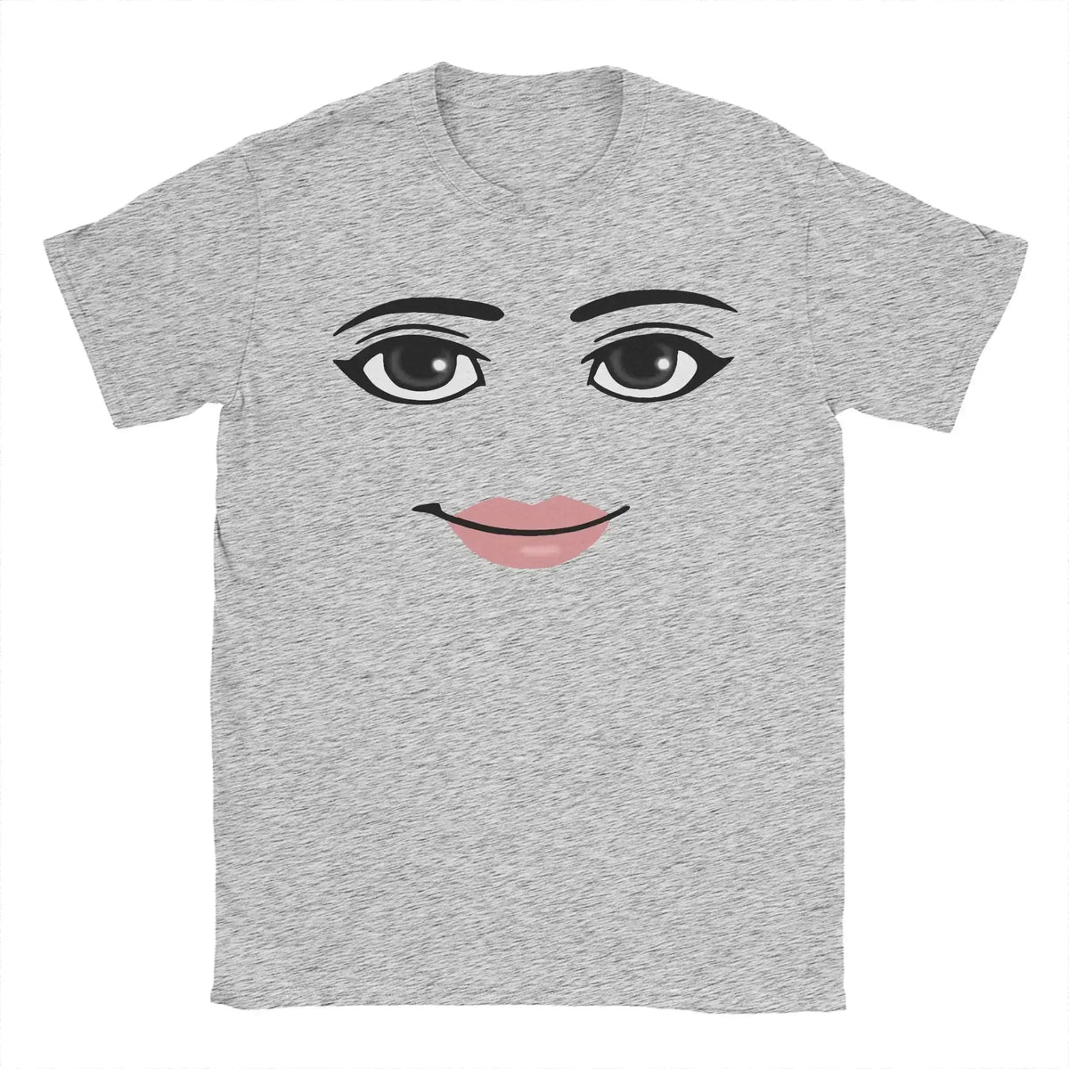 Round Neck Short Sleeve Clothing Summer Novelty Harajuku Streetwear Robot Robloxs Woman Face Game Tshirt Aesthetic Clothes