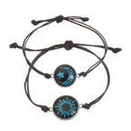 New Moon and Sun Love Time Gem Glow Couple Bracelet - Hand-woven Rope for Couples