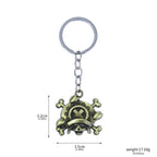 One Piece Luffy Straw Hat Keychain Rotatable Zoro Skull Metal Pendant Role-Playing Decorative Accessories Fan Jewelry Gift