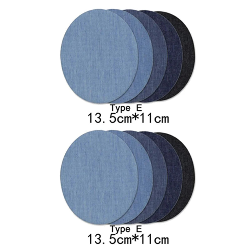 Denim Patches DIY Iron On Denim Elbow Patches Repair Pants For Jean Clothing Pants Badges Apparel Sewing Fabric NEW