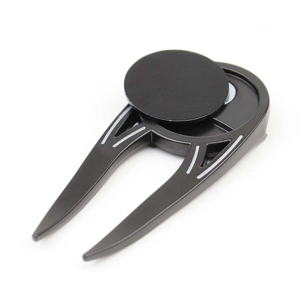 1 Pc Golf Greens Fork Turf Repair Tools Golf Divot Tool Position Marker Outdoor Sports Metal Durable Golf Accessories Supplies