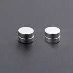 1/3Pairs 6MM Crystal Magnetic No-Pierce Stainless Steel Stud Earrings for Men Punk Zircon Magnet Earrings Non Piercing Jewelry
