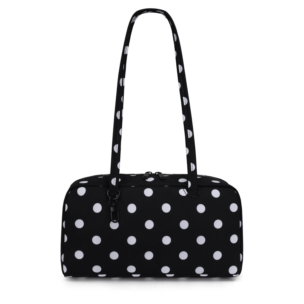 Nylon Tote Bag Bowler Bag Women Shoulder Purse with Keychain Clip, Lightweight Zipper Handbag Daily Work Travel Gym Gift for Mum