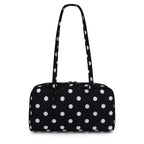 Nylon Tote Bag Bowler Bag Women Shoulder Purse with Keychain Clip, Lightweight Zipper Handbag Daily Work Travel Gym Gift for Mum