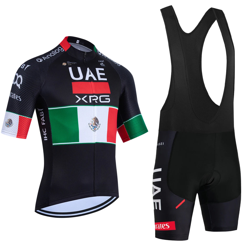 2026 New MEXICO Cycling Jersey UAE Team Bike Jersey Shorts Men Women Quick dry Ropa Ciclismo Pro Bicycle TShirt Clothing