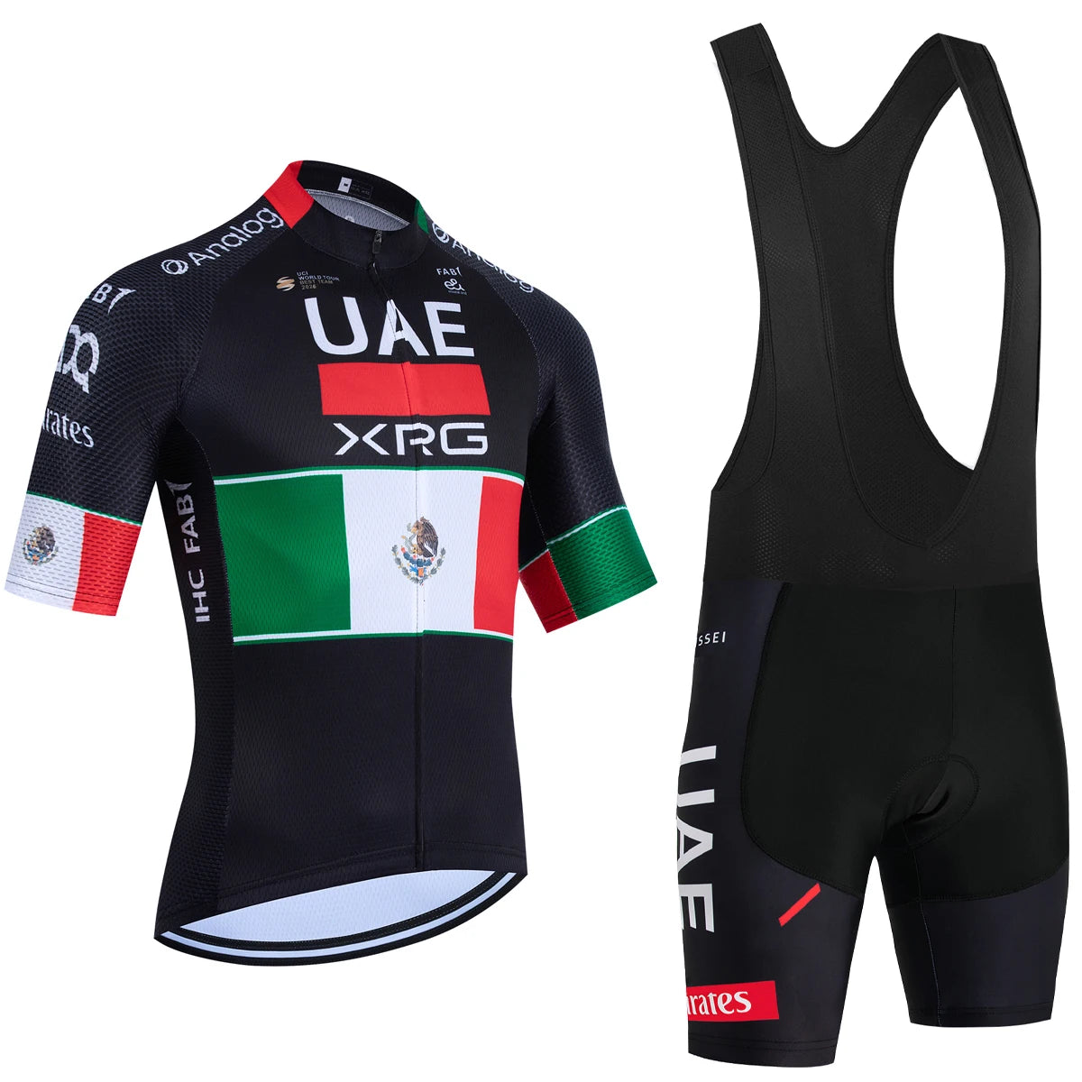 2026 New MEXICO Cycling Jersey UAE Team Bike Jersey Shorts Men Women Quick dry Ropa Ciclismo Pro Bicycle TShirt Clothing