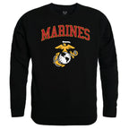 Crewneck Sweatshirt, Marines, Black, L