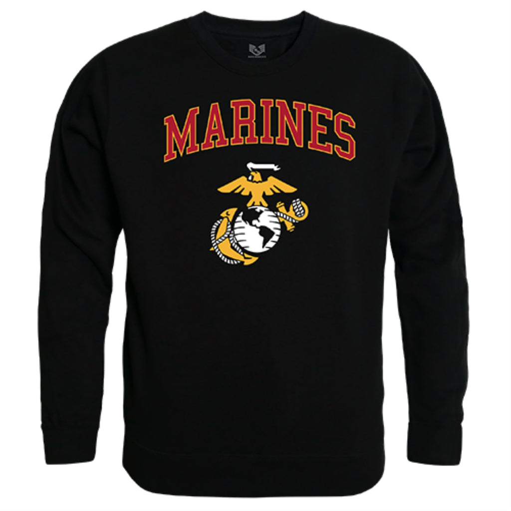 Crewneck Sweatshirt, Marines, Black, XL