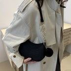 Mini Women Shoulder Bags Fashion Felt Women's Bag Design Advanced Underarm Handbags Mini Saddle Bag